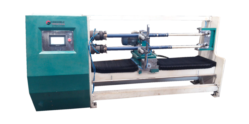 1250 MM DOUBLE SHAFT PVC INSULATION TAPE SLICER MACHINE Model (DASM-025)
